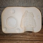 Kimple 2877 Ceramic Slip Mold Christmas House Candle Holder And Plate 4 5 Inch