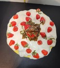 Vintage Spring Strawberry Shortcake Ceramic Cake Stand
