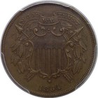 1864 Small Motto   Two Cent Piece   Pcgs Ms-62 Bn