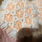 Vintage Set Of 5 Peach Hand Loomed Doilies Or Trivets