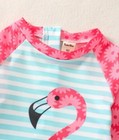 New Girls Flamingo Long Sleeve Swimsuit Bathing Suit 2t 3t 4t 5t 6