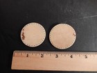 Antique Victorian Bovine Bone Sewing Pin Cushion Wheel Decorated 1 7 8  Pair