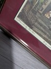 Vtg German Rothenburg Tauber 5 5 x7 5  Colored Etching Signed Framed Art Print 2