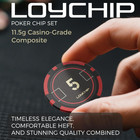 300-piece Poker Set  11 5g Numbered Chips  2 Playing Cards  Dealer blind Buttons