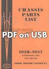 1928-1948 Ford Parts Books On Usb Green Bible And Body Parts Catalogs 