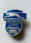 Scarce Vintage Greyhound Lines Bus Driver Hat Badge 1960   s Blue Enamel