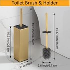 Toilet Brush And Holder Brushed Gold Aluminium Toilet Bowl Cleaner Brush