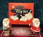 Vintage Holt Howard Santa Clips  Set Of 6 With Box  Very Rare