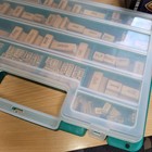 Wooden Stamp Set   100  Stamps With Storage Case - Vintage