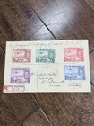 1939 Papua Kgvi Airmail Set Fdc Port Moresby Registered To Devon England Sg163-7