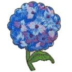 Hydrangea Applique Patch - Embroidered Flower Gardening Badge 1 75   iron On 