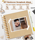 Diy Scrapbook Album  Hardcover Kraft 7x7 Inch 40 Pages Scrap Book Photo Album Wi