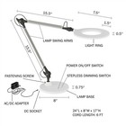 Architect Desk Lamp Dimming Led Ring White Light Reading Crafts Drawing