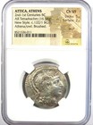 Attica Athens Athena Owl Ar Tetradrachm Coin  122 Bc  New Style  - Ngc Choice Vf