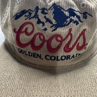 New  Coors Beer Corduroy Snapback Hat Cap Beige Adjustable Golden Colorado