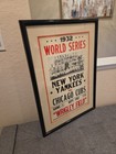 Babe Ruth 1932 World Series Poster New York Yankees Vs Chicago Cubs Rare    