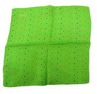 Nwot Eton Green W Multicolor Dots Silk Pocket Square Italy 13  - Defect