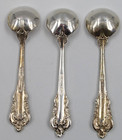 Wallace Grande Baroque Sterling Silver 925 Salt Spoon Lot Of 3
