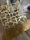 Vintage Ornate Solid Brass Easel Adjustable Folding Stand Book Art Bible Holder