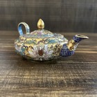 Vintage Small Chinese Cloisonn   Enamel Teapot