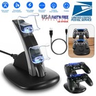 Dual Usb Charger Led Station Dock Fast Charging Stand For Sony Ps4 Controller