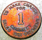 Arizona State Tax Commission Sales Tax Token Correct Change For 1 Mill