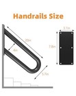 20-inch Matte Black Wall-mounted Handrail
