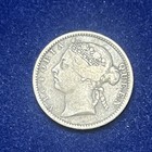 1900 Straits Settlements 10 Ten Cents Queen Victoria World Silver Coin