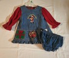 Vintag Rare Nick Jr Dora The Explorer Jean Christmas Present Surprise Dress 12m 