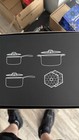 Hexclad Hybrid Non-stick Stainless Pan Set 8 In W  Lid  3-piece  Induction
