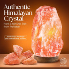 Himalayan Salt Lamp 8   10  7   11 Lb  Dimmable Pink Rock Salt Lamp With Wooden Base