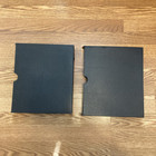 2 White Ace Stamp Album Slipcases Black  See Description