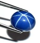 10 Ct  Natural 6 Rays Blue Star Sapphire Oval Cabochon Loose Certified Gemstone