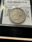 1900   Coin Mart Graded Newfoundland   50 Fifty Cent  vf-30  