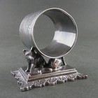 Foxes - Antique Figural Napkin Ring - R w    Co   66  middletown 