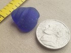 Genuine Beach Sea Glass Surf Tumbled Cobalt Blue Navy Frosted Ocean Medium E08