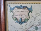 Vintage Framed Durham Map Robert Morden 1695 Style Reproduction