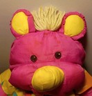 Vtg 1987 Fisher Price The Wild Puffalumps Pink Rhino Hawaiian Shirt