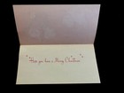 1 Vtg Mcm Unused Hallmark Xmas Greeting Card Kittens Cat Playing W  Ornaments