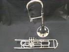 Trombone 3 Valve Of Pure Brass Metal In Chrome Polish cushion Box free Shipping