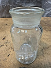 Vintage Ground Stopper Clear Glass T c w  Co Usa Apothecary Jar Bottle