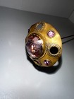 Antique Victorian Light Pink And Gold Circle Hatpin 10 5 Inch