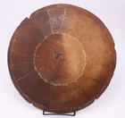 Hand Carved Wood Asian Floral Art Bowl Dish Tray Vtg Antique 12  Signed  Decor