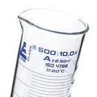 Eisco 500ml Graduated Cylinder  Class A  Squat Form - Borosilicate Glass