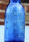 Antique Bromo-seltzer Cobalt Blue Medicine Bottle Emerson Drug Co   Baltimore