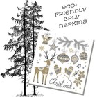 Two Decoupage Paper Napkins     Luncheon     Vintage Christmas Ornaments