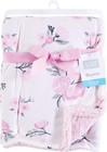 Hudson Baby Plush Mink Sherpa Blanket Pink Floral