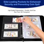 Cash Collection Book  Binder Currency Holder Album With 180 Pockets Paper Money