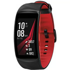 Samsung Gear Fit2 Pro  large  Black Aluminum Case With Red Sport Band  Used Good