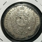 1861-a Germany Prussia Silver Vereinsthaler Near Uncirculated Crown 